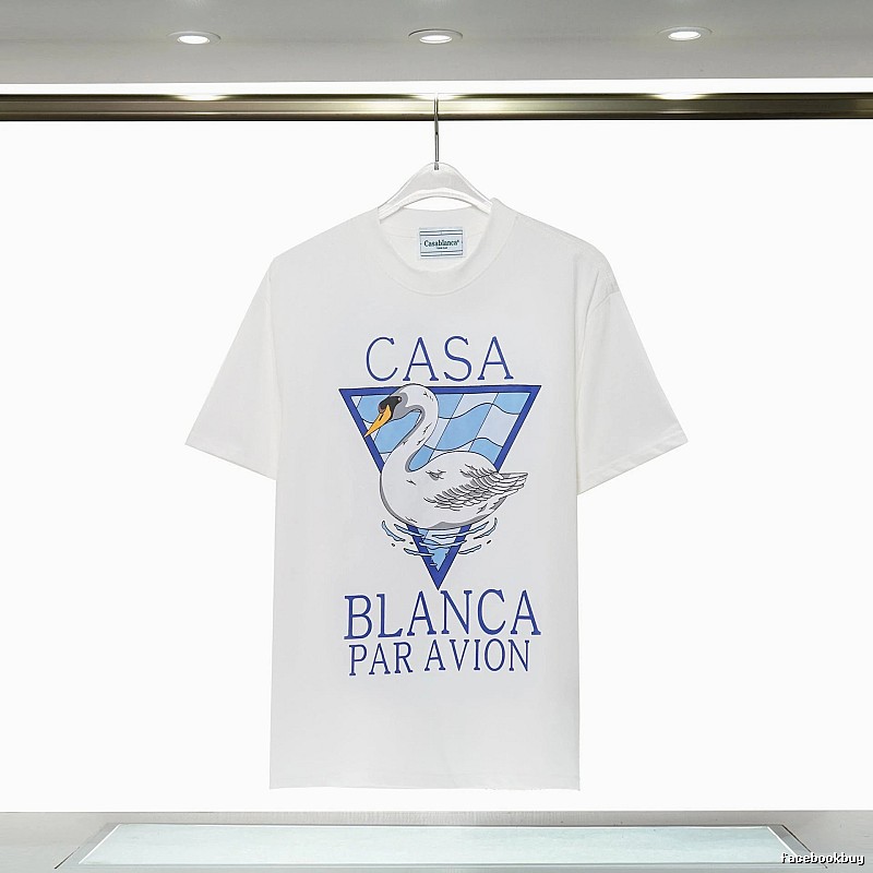 Casablanca Swan Print White T-shirt