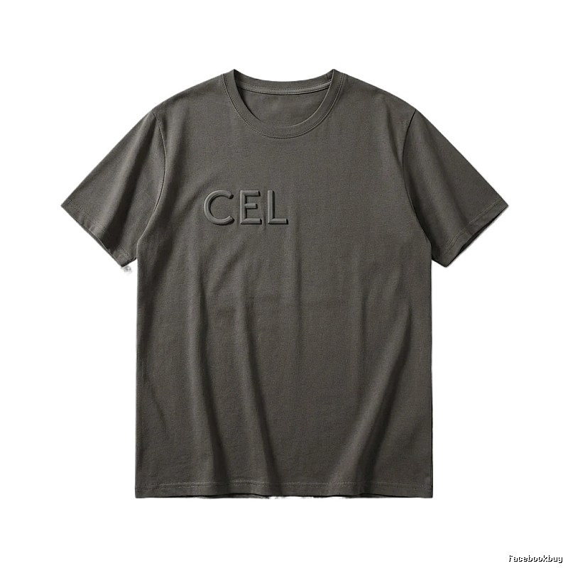 CELINE minimalist style dark gray T-shirt