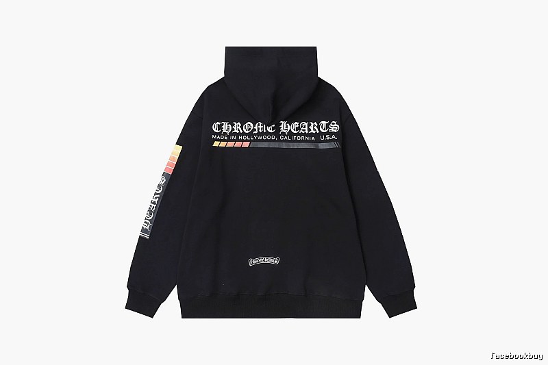 Chrome Hearts 2089-36 Black Cross Graphic Hoodie Poolside Style