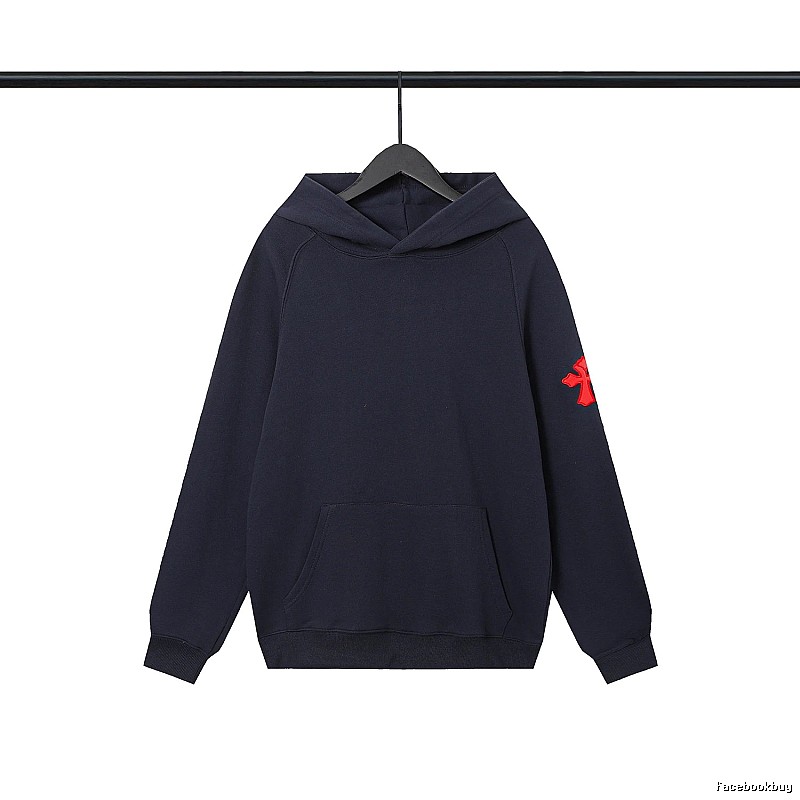 Chrome Hearts 2089-83 Navy Cross Graphic Hoodie Sport Casual
