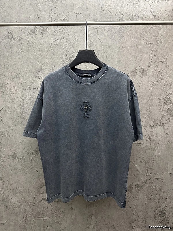 Chrome Hearts Cross Retro Style Gray T-shirt