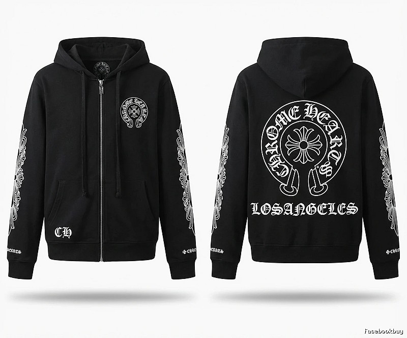 Chrome Hearts dark style black cardigan