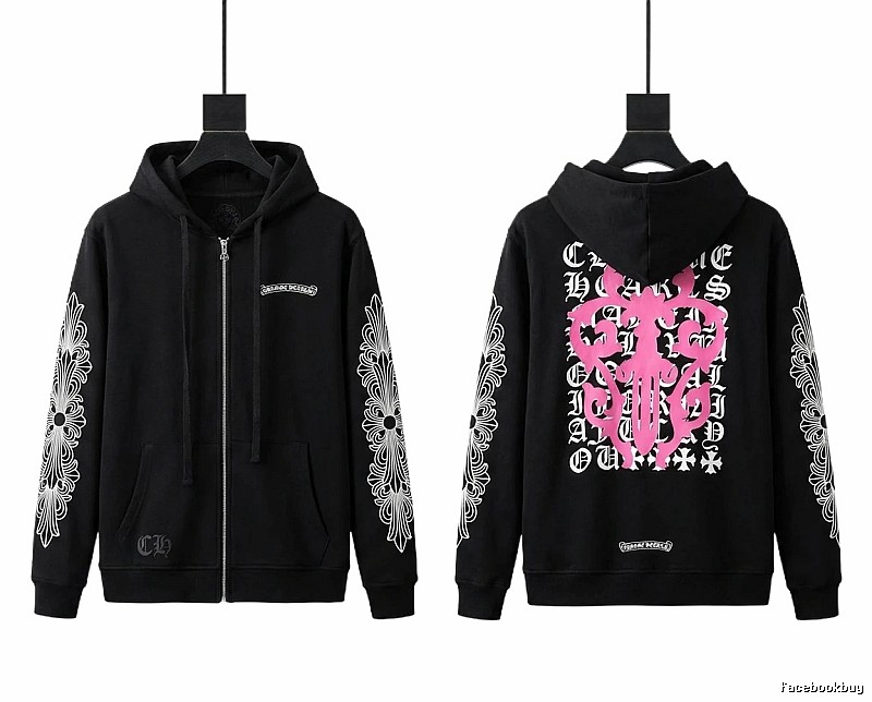 Chrome Hearts printed dark style hoodie