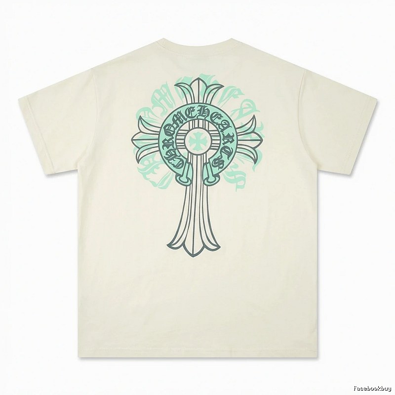 Chrome Hearts retro-style beige T-shirt