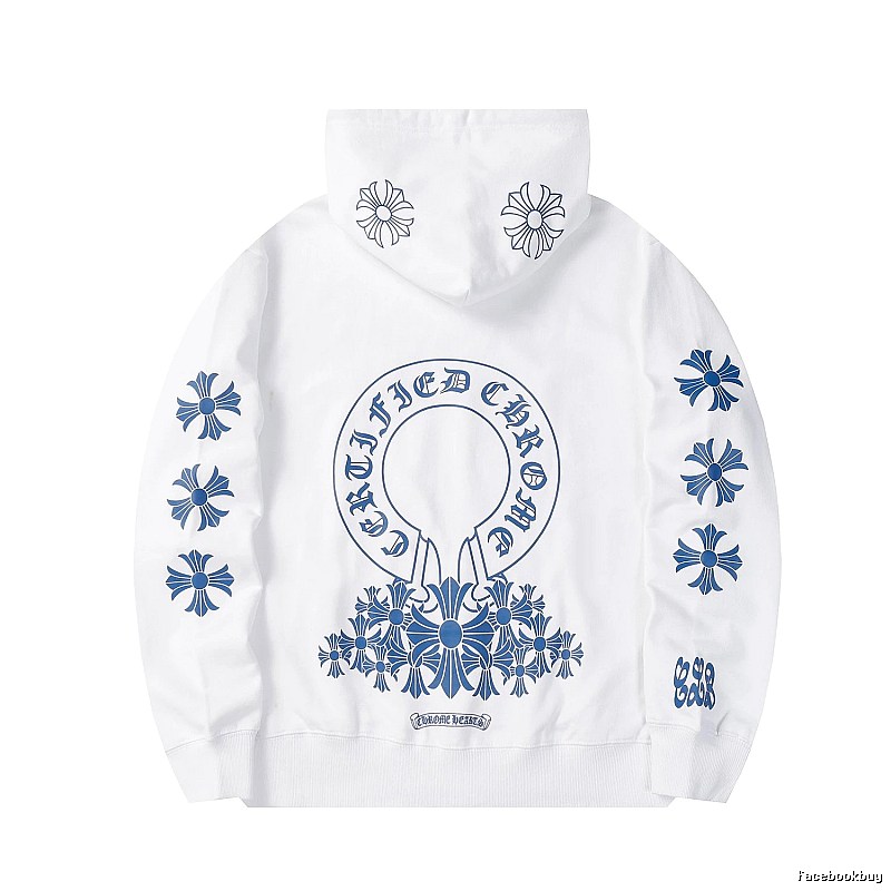 Chrome Hearts Sport Cross graphic hoodie Black Blue Cross for Collection Drops