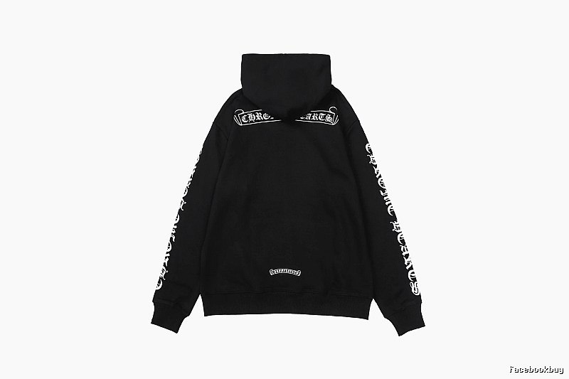 Chrome Hearts Statement Cross graphic hoodie Black Blue Cross for Outdoor Plans