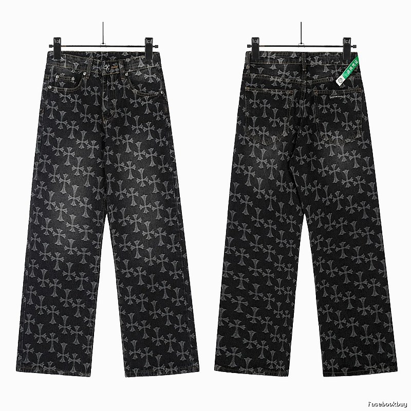 Chrome Hearts Statement Graphic jeans Light Denim Jeans for Easy Pairing