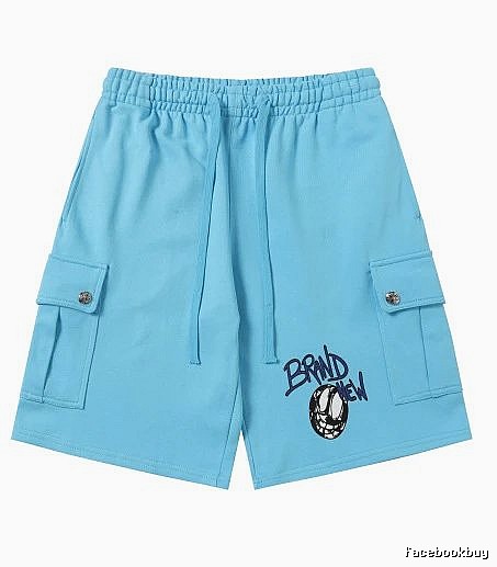 Chrome Hearts Trendy Cool Style Light Blue Shorts