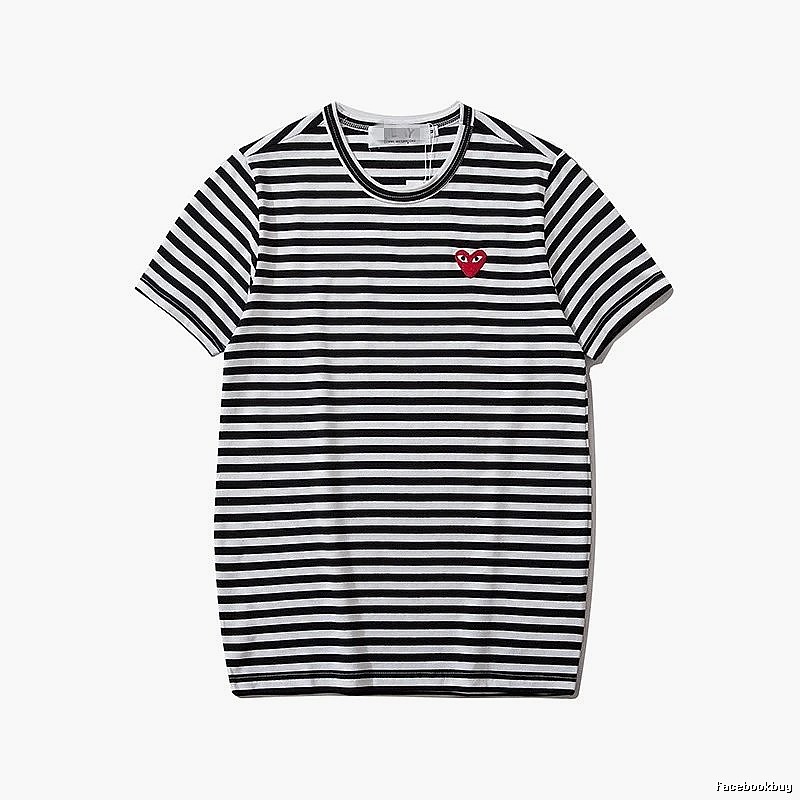 Comme des Garcons PLAY 2021-94 Black Style 2194 Heart Logo T-Shirt Fan Wear