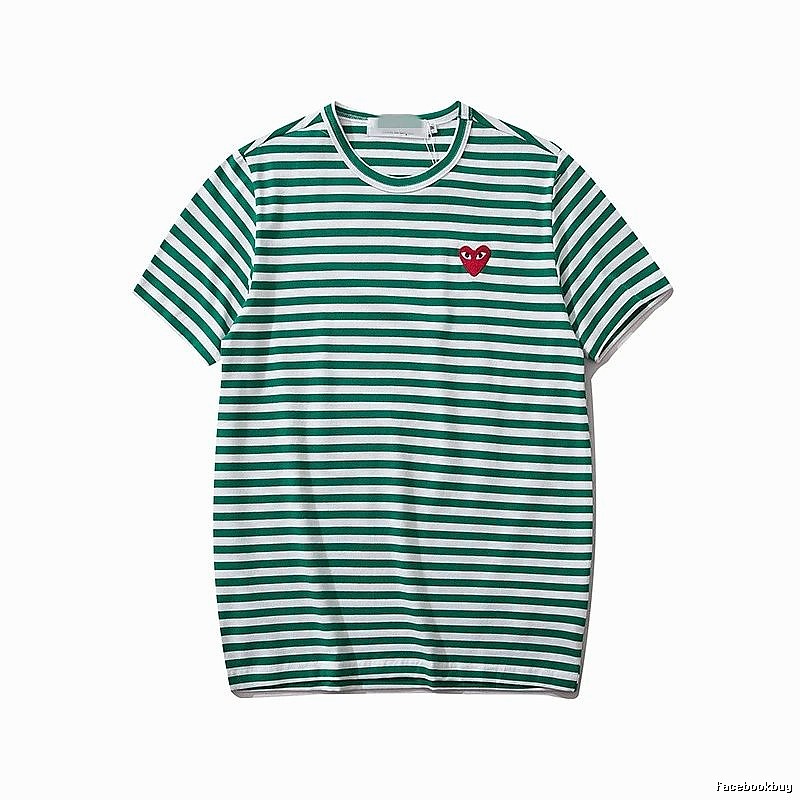 Comme des Garcons PLAY 2021-94 Green Style 2194 Heart Logo T-Shirt Match Day