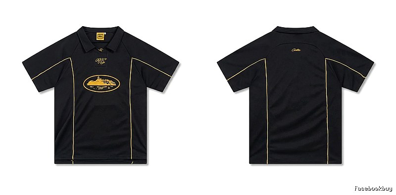Corteiz Black Gold Sporty Short-sleeve