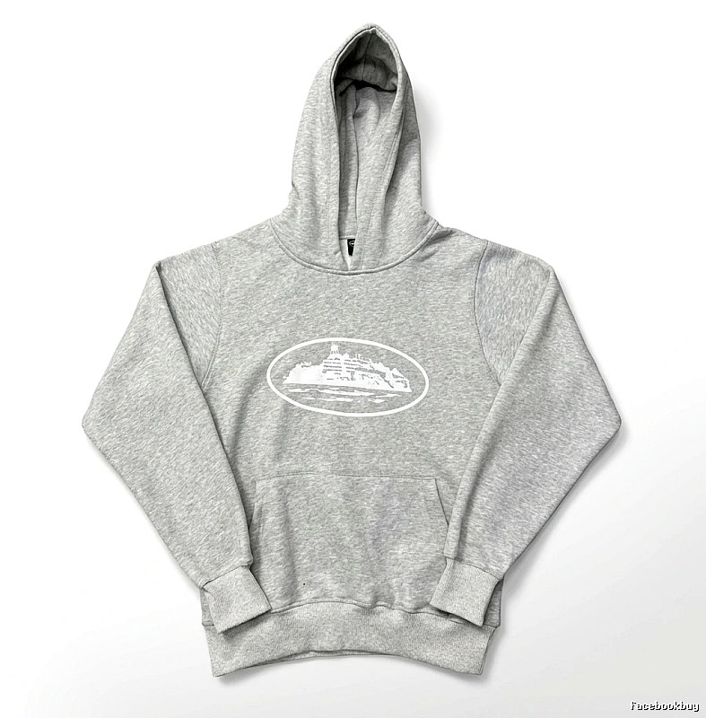 Corteiz Grey Minimalist Style Hoodie