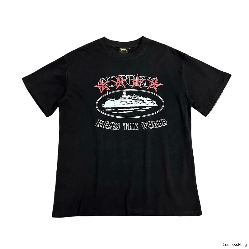 Corteiz Printed Trendy Black T-shirt