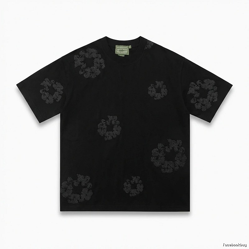 DENIM TEARS Dark Style Black T-shirt
