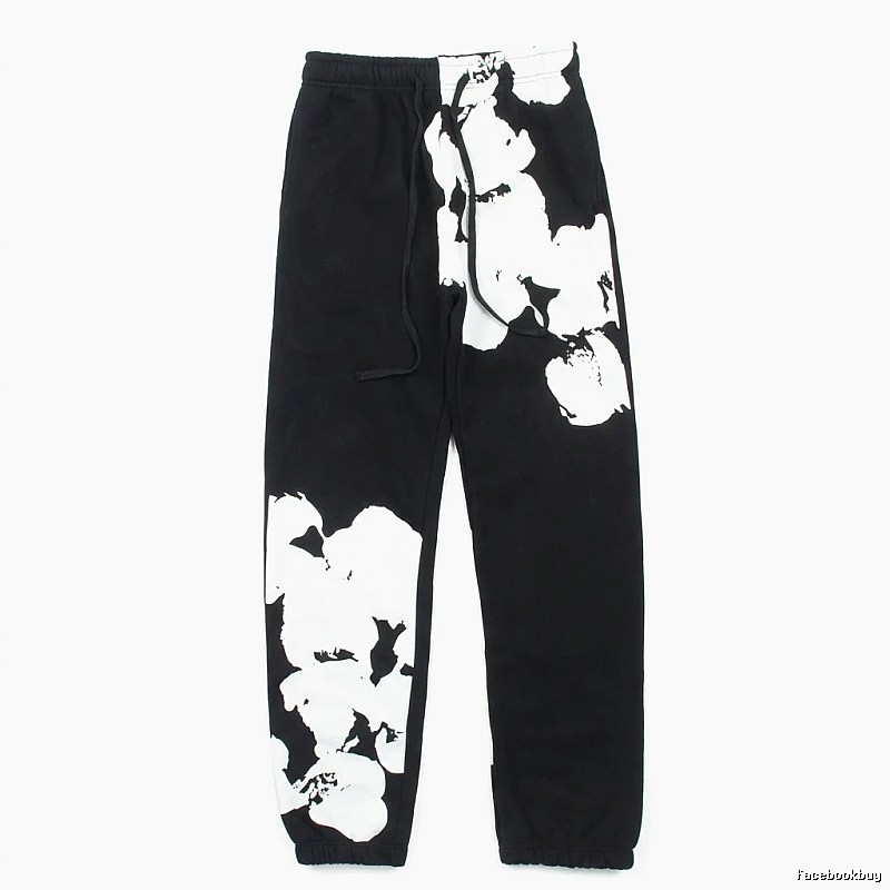 DENIM TEARS Ink-wash Style Black Sweatpants