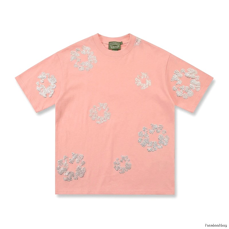 DENIM TEARS Pink Trendy Short-sleeve