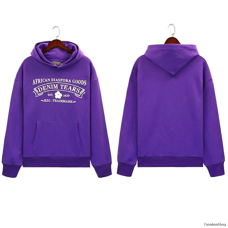 DENIM TEARS retro purple sweatshirt