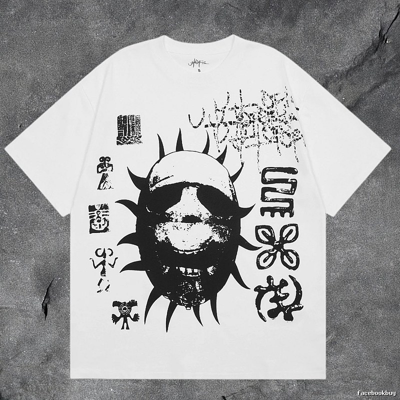 Denim Tears White Graphic T-Shirt Logo Detail