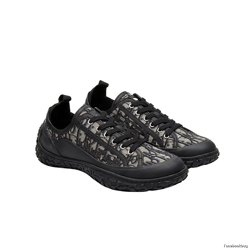 Dior monogram casual style black shoes