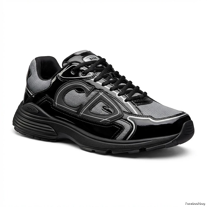 Dior retro-style black and grey sports shoes