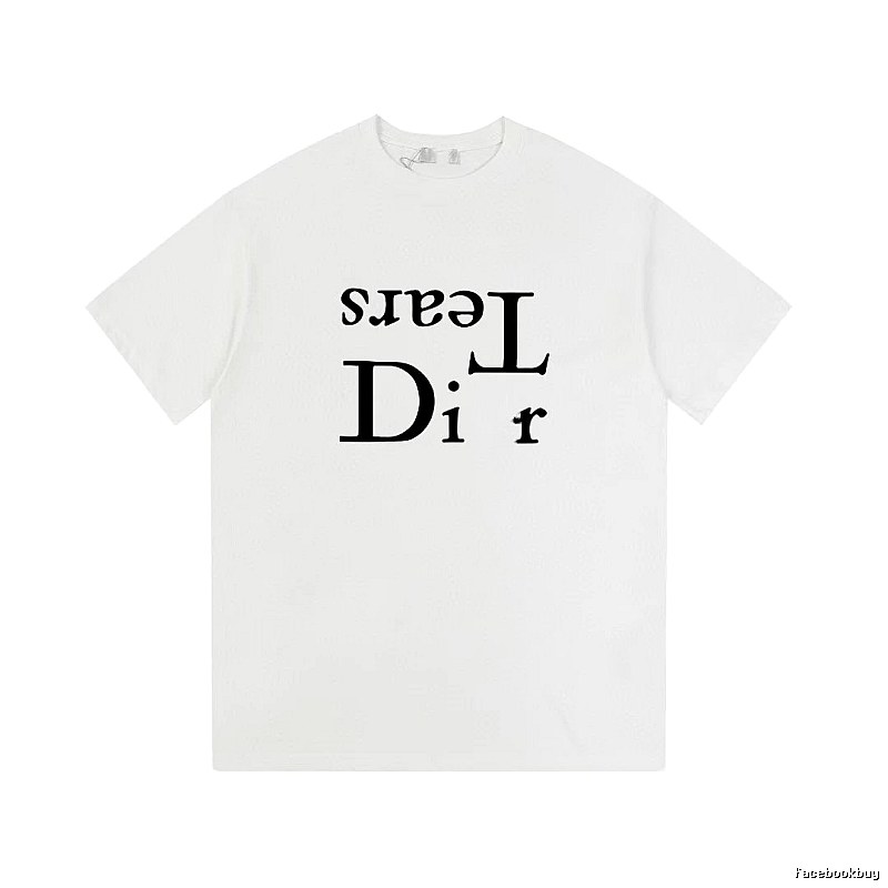 Dior x Tears Co-branded Trendy Style White Short-sleeve T-Shirt