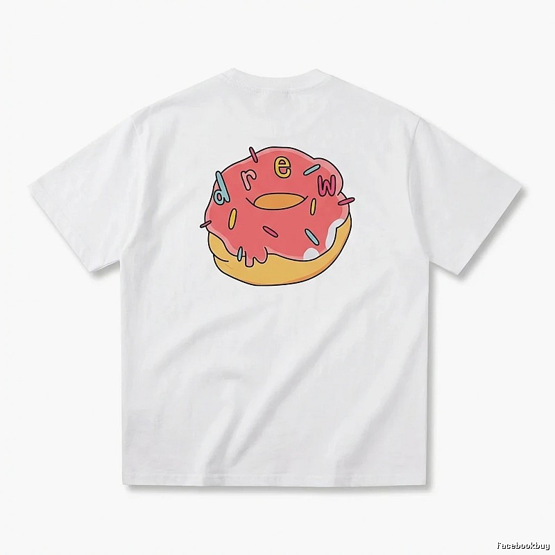DREW Donut Cartoon White T-shirt