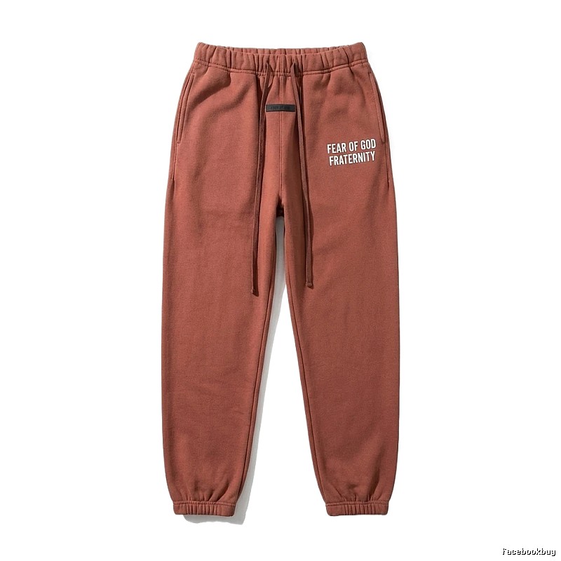 ESSENTIALS Casual Style Brown-Red Sweatpants