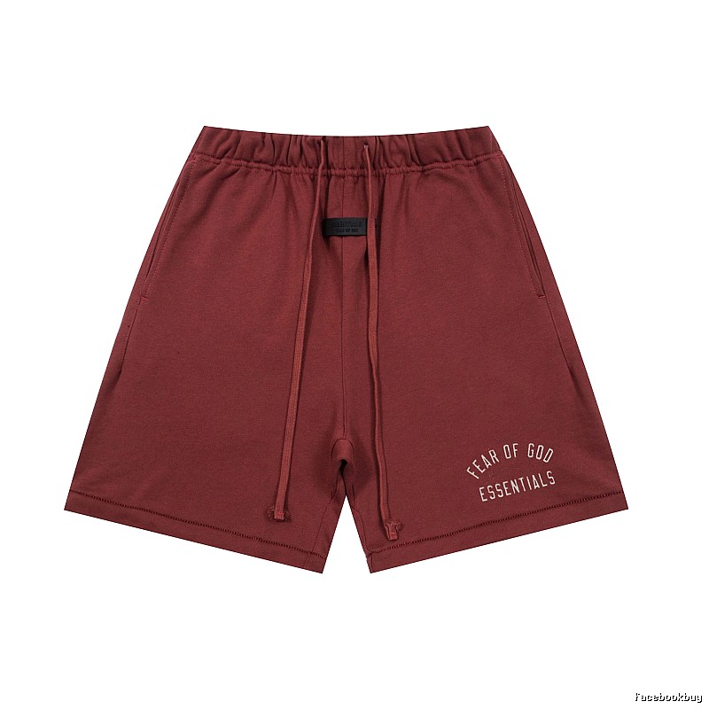 ESSENTIALS casual style burgundy shorts