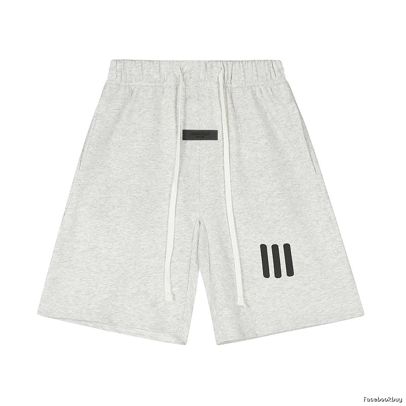 ESSENTIALS minimalist light gray shorts