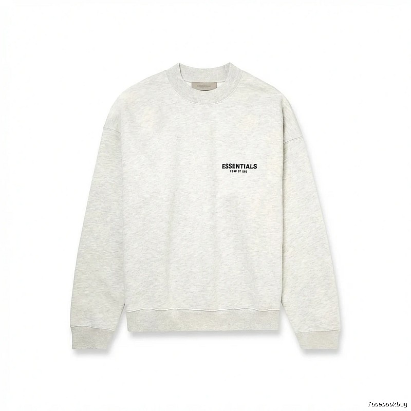 ESSENTIALS minimalist light gray sweatshirt