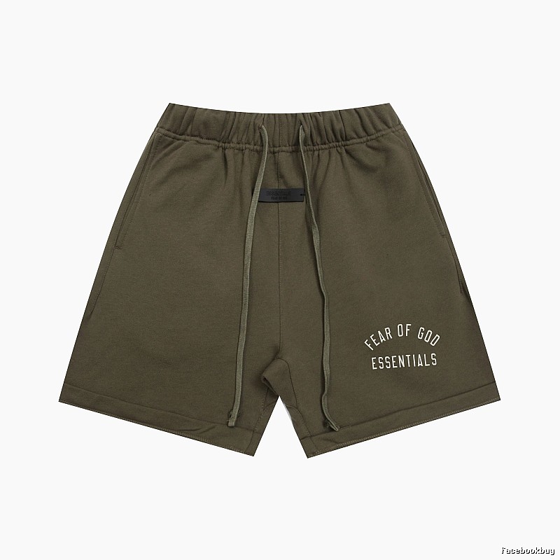 ESSENTIALS trendy brand army green shorts