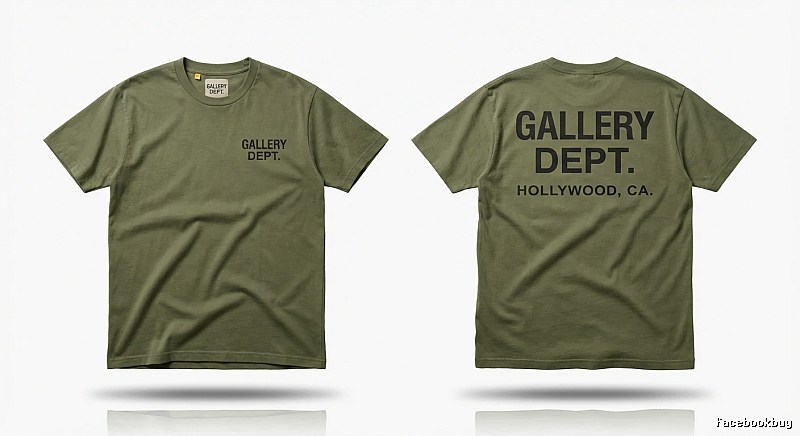 Gallery Dept American Retro Style Green T-shirt