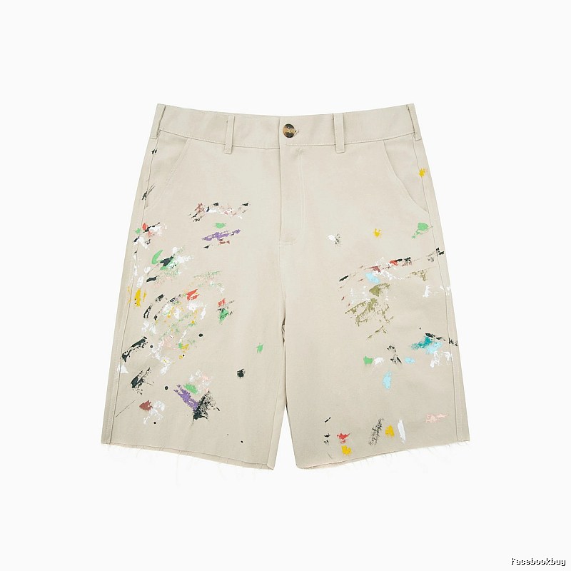 Gallery Dept Graffiti Style Beige Shorts