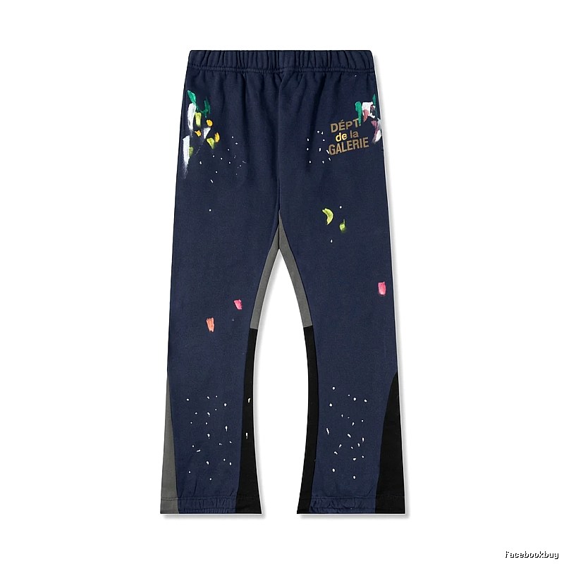 Gallery Dept graffiti-style dark blue sweatpants