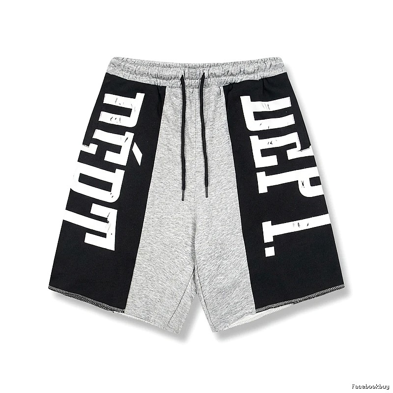 Gallery Dept. letter-print grey and black shorts