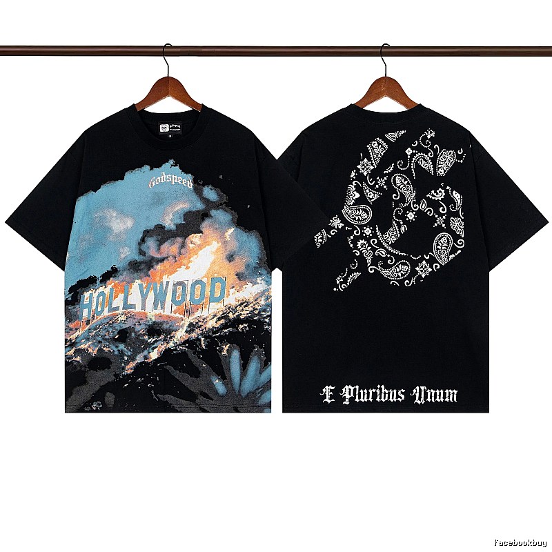 Godspeed Hollywood Paisley Street Style Black T-Shirt