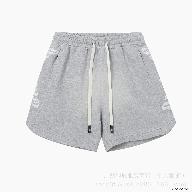Godspeed Print Street Style Light Gray Casual Shorts
