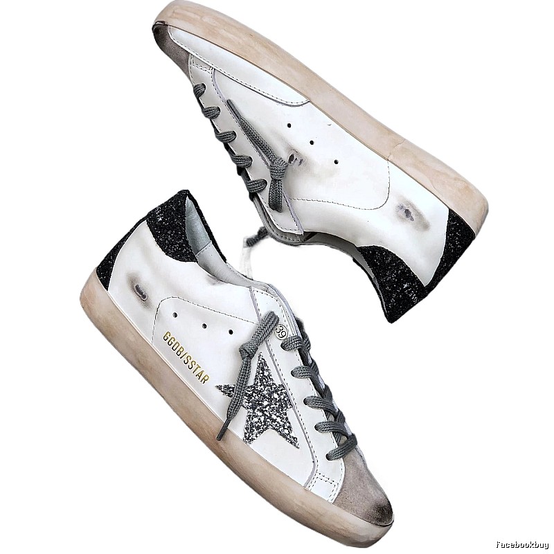 Golden Goose Dirty Star Black and White Style