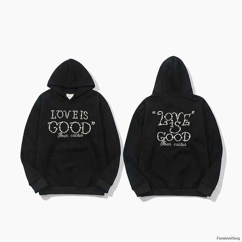 GOODBRAND Letter Style Black Hoodie
