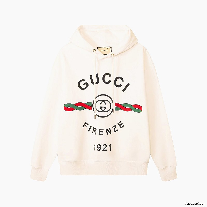 Gucci Hoodie with Cream Hoodie with Gucci Firenze