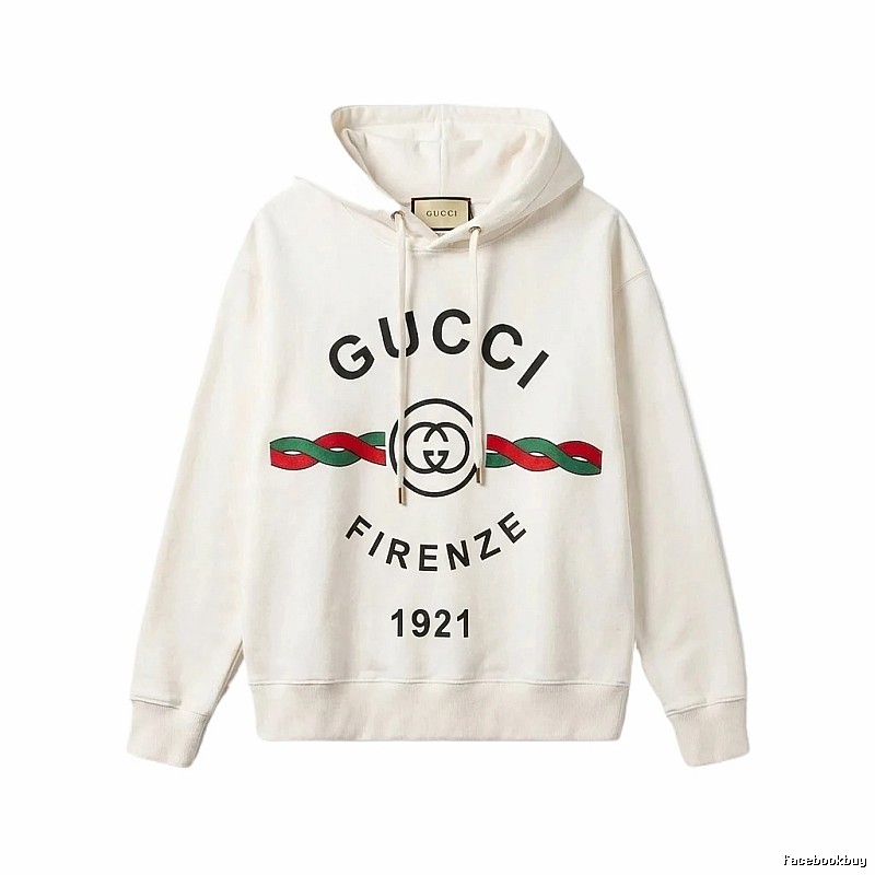 Gucci retro-style white hoodie