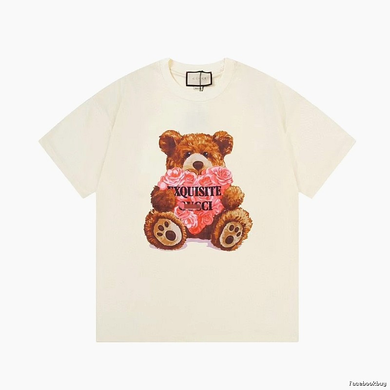 Gucci Teddy Bear Print Casual Off-white T-shirt