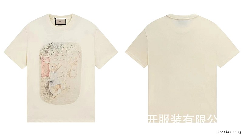 Gucci x Peter Rabbit Co-branded Vintage-style Off-white T-Shirt