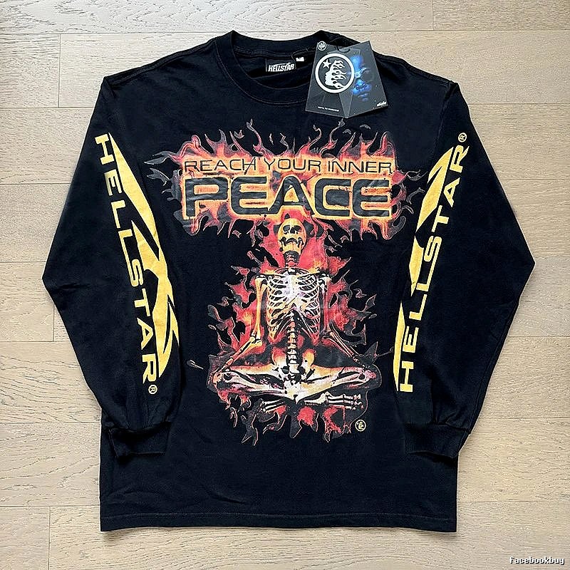 Hellstar Flame Skull Style Black T-shirt
