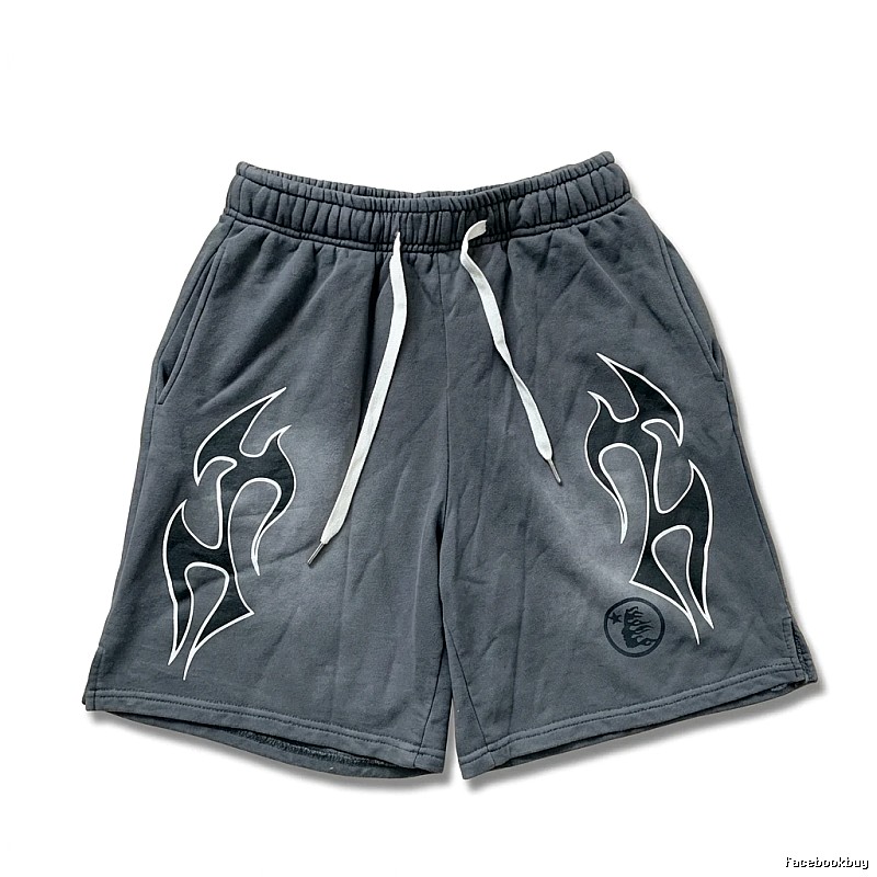 Hellstar Flame Wind Grey Shorts
