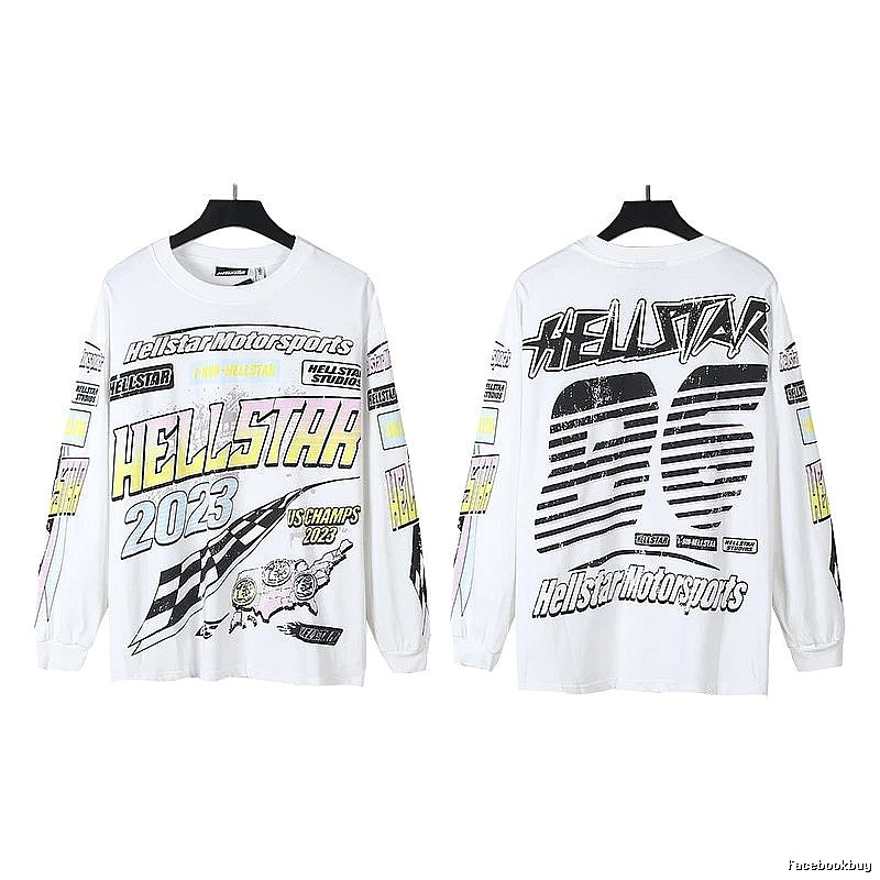 Hellstar Racing Style White Sweatshirt