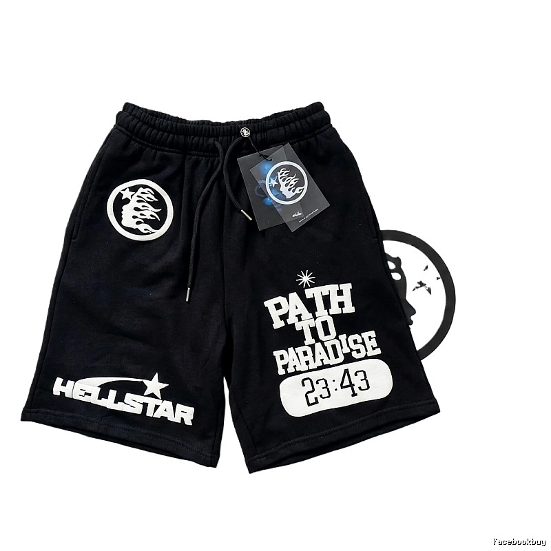 Hellstar Trendy Style Black Shorts