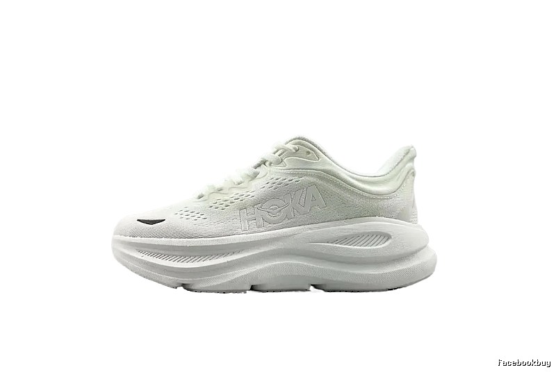 HOKA white trendy sports shoes