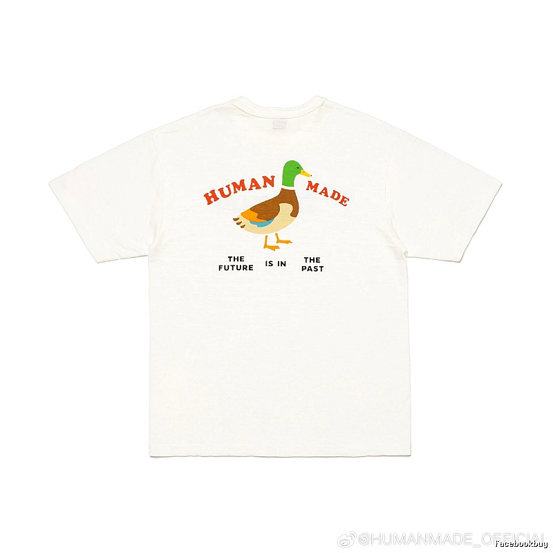 HUMAN MADE Green Duck Print Vintage Off-white T-shirt