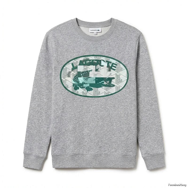 Lacoste retro-style grey sweatshirt